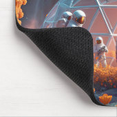 Ruimtevaarders tuinieren op de maan muismat (Hoek)