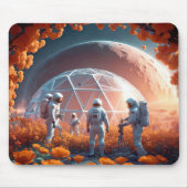 Ruimtevaarders tuinieren op de maan muismat (Voorkant)