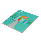 Ruimtevaardijhuis Cartoon keramisch tedossier Tegeltje (Zijkant)