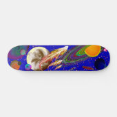 Ruimtevaardvak blauw persoonlijk skateboard (Horizontaal)