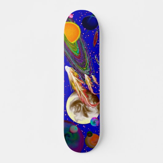 Ruimtevaardvak blauw persoonlijk skateboard (Voorkant)