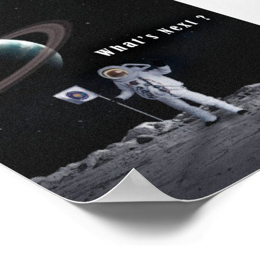 Ruimtevaarsterkunst | Digitale kunst Poster (Hoek)