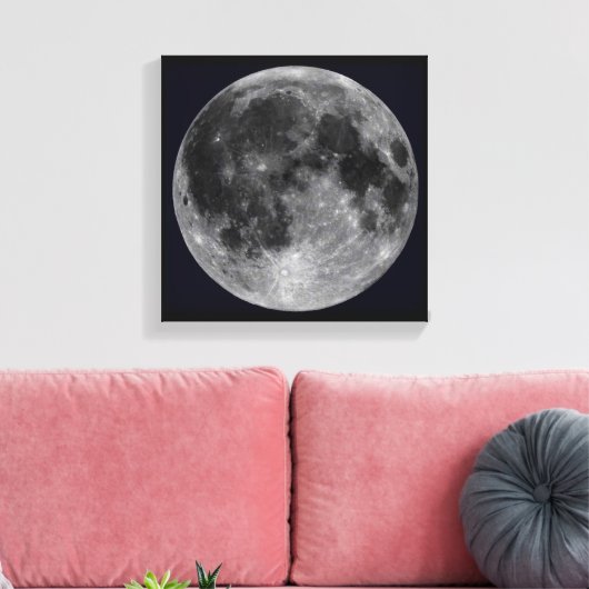 RUIMTEVAART #22 van onze maan Canvas Afdruk (Insitu (Woonkamer))
