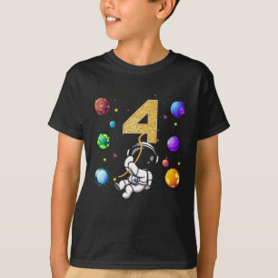 Ruimtevaart 4 jaar oud 4 jaar oud astronaut t-shirt
