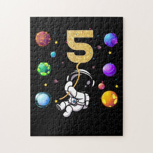 Ruimtevaart 5 jaar oud 5 jaar oud astronaut legpuzzel (Verticaal)