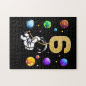 Ruimtevaart 6 jaar oude 6e verjaardag legpuzzel (Horizontaal)