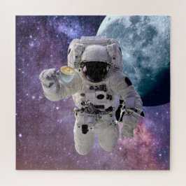 Ruimtevaart, astronaut, koffiedop legpuzzel