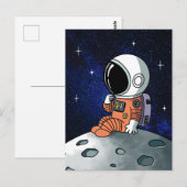 Ruimtevaart, astronaut, ruimtevaarder briefkaart (Voorkant / Achterkant)