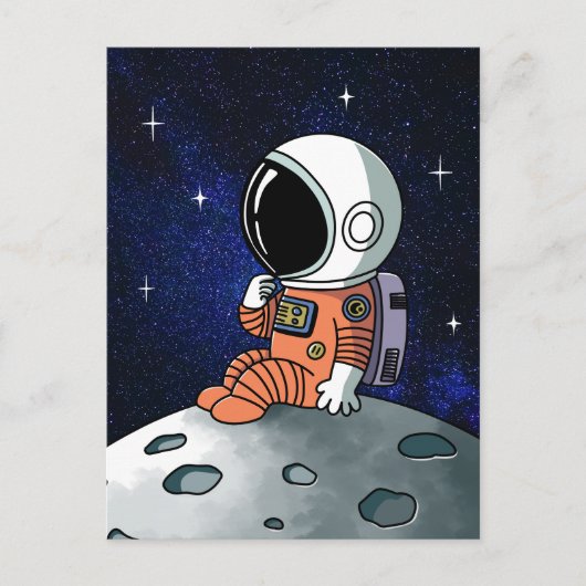 Ruimtevaart, astronaut, ruimtevaarder briefkaart (Voorkant)