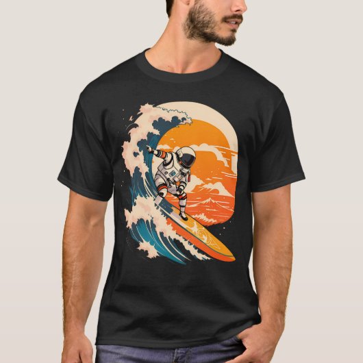 Ruimtevaart Astronaut Surfen Co T-shirt (Voorkant)