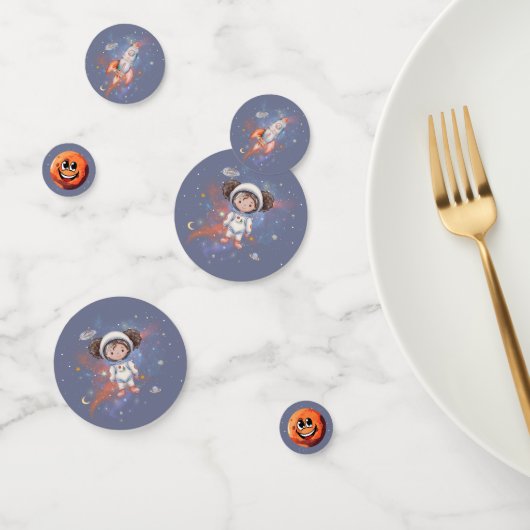 Ruimtevaart Astronaut Verjaardag Meisje Confetti (Groep)