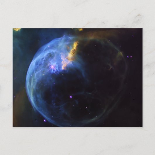 Ruimtevaart, astronomie, bubbelnebula, sterrenstel briefkaart (Voorkant)