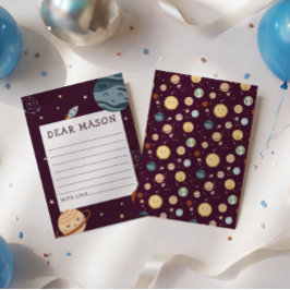 Ruimtevaart Avontuur Speelse Kinderen Verjaardag T Informatiekaartje