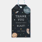Ruimtevaart Avontuurlijke Kinderen Verjaardagsfees Cadeaulabel (Voorkant)