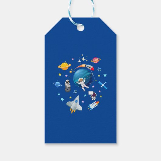 Ruimtevaart Cadeaulabel (Voorkant)