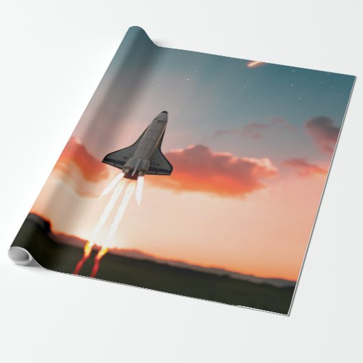 Ruimtevaart Cadeaupapier (Uitgerold)