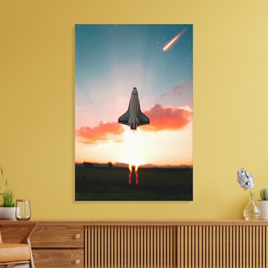 Ruimtevaart Canvas Afdruk (Insitu (Woonkamer))