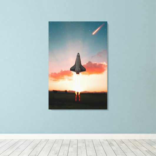 Ruimtevaart Canvas Afdruk (Insitu (Houten vloer))