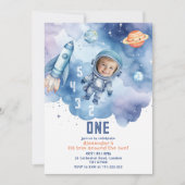 Ruimtevaart Eerste reis rond de zon Astronaut Foto Kaart (Voorkant)