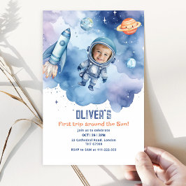 Ruimtevaart Eerste reis rond de zon Foto Kaart