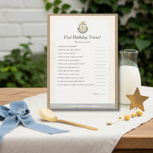Ruimtevaart Eerste Verjaardag Trivia spelkaart Feestdagenkaart