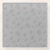 Ruimtevaart en wetenschapskleding glazen onderzetter (Voorkant)