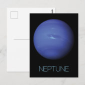 Ruimtevaart, Galaxy, Zonnestelsel, Planeet Neptunu Briefkaart (Voorkant / Achterkant)
