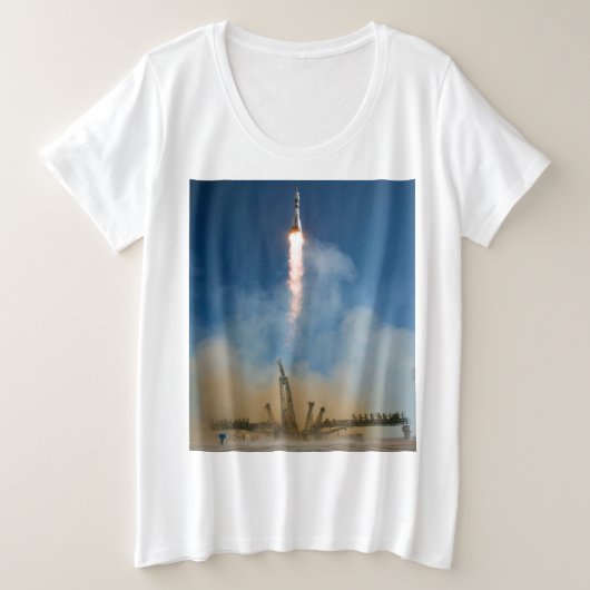 Ruimtevaart Grote Maat T-shirt (Design voorkant)