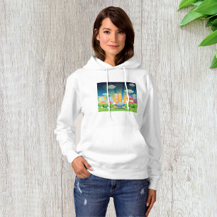 Ruimtevaart in de stad Womens Hoodie