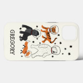 Ruimtevaart is gepersonaliseerde Wilde Dierenastro Case-Mate iPhone Case (Achterkant (horizontaal))