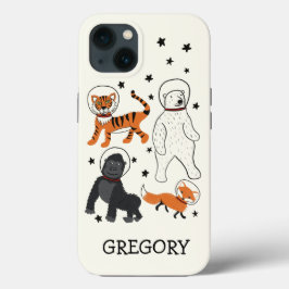 Ruimtevaart is gepersonaliseerde Wilde Dierenastro Case-Mate iPhone Case
