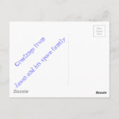 Ruimtevaart koe in de ruimte briefkaart (Achterkant)