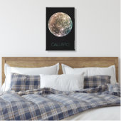 Ruimtevaart, Kosmos, Zonnestelsel, Maan Callisto Canvas Afdruk (Insitu (Slaapkamer))