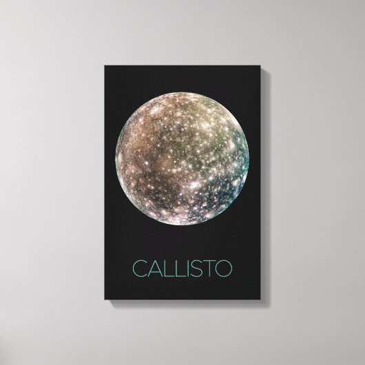 Ruimtevaart, Kosmos, Zonnestelsel, Maan Callisto Canvas Afdruk (Voorkant)