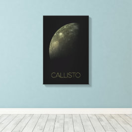 Ruimtevaart, Kosmos, Zonnestelsel, Maan Callisto Canvas Afdruk