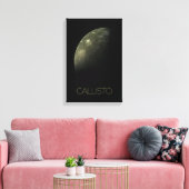 Ruimtevaart, Kosmos, Zonnestelsel, Maan Callisto Canvas Afdruk (Insitu (Woonkamer))