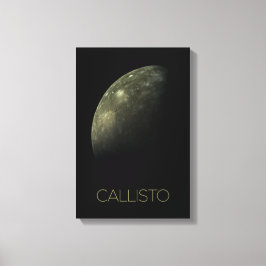 Ruimtevaart, Kosmos, Zonnestelsel, Maan Callisto Canvas Afdruk