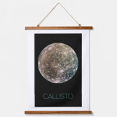 Ruimtevaart, Kosmos, Zonnestelsel, Maan Callisto Hangend Wandkleed (Voorkant)