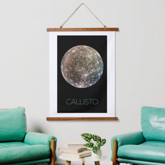 Ruimtevaart, Kosmos, Zonnestelsel, Maan Callisto Hangend Wandkleed (Woonkamer)