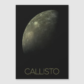 Ruimtevaart, Kosmos, Zonnestelsel, Maan Callisto Magnetische Uitnodiging (Voorkant)