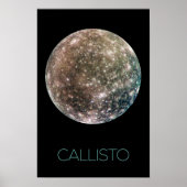 Ruimtevaart, Kosmos, Zonnestelsel, Maan Callisto Poster (Voorkant)