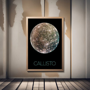 Ruimtevaart, Kosmos, Zonnestelsel, Maan Callisto Poster