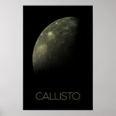 Ruimtevaart, Kosmos, Zonnestelsel, Maan Callisto Poster (Voorkant)