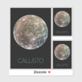 Ruimtevaart, Kosmos, Zonnestelsel, Maan Callisto Sticker (Vel)