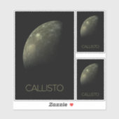 Ruimtevaart, Kosmos, Zonnestelsel, Maan Callisto Sticker (Vel)