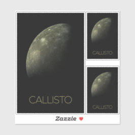 Ruimtevaart, Kosmos, Zonnestelsel, Maan Callisto Sticker