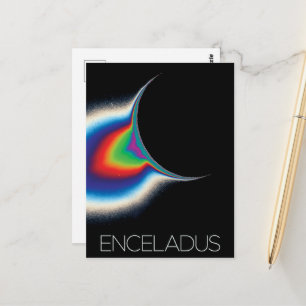 Ruimtevaart, Kosmos, Zonnestelsel, Maan Enceladus Briefkaart