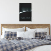 Ruimtevaart, Kosmos, Zonnestelsel, Maan Enceladus Canvas Afdruk (Insitu (Slaapkamer))