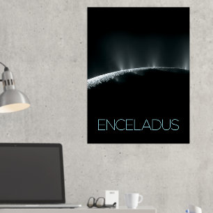Ruimtevaart, Kosmos, Zonnestelsel, Maan Enceladus Folie Afdrukken