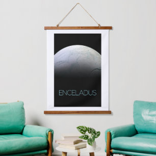Ruimtevaart, Kosmos, Zonnestelsel, Maan Enceladus Hangend Wandkleed